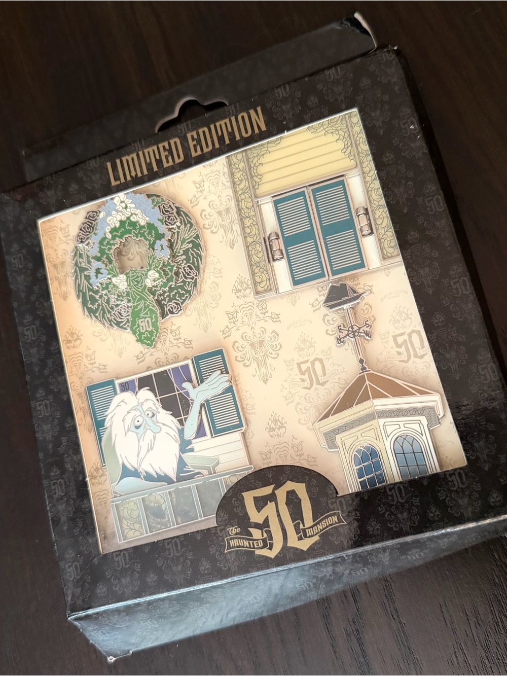 Disney Parks Limited Edition Pin Backing Card - Black & Gold